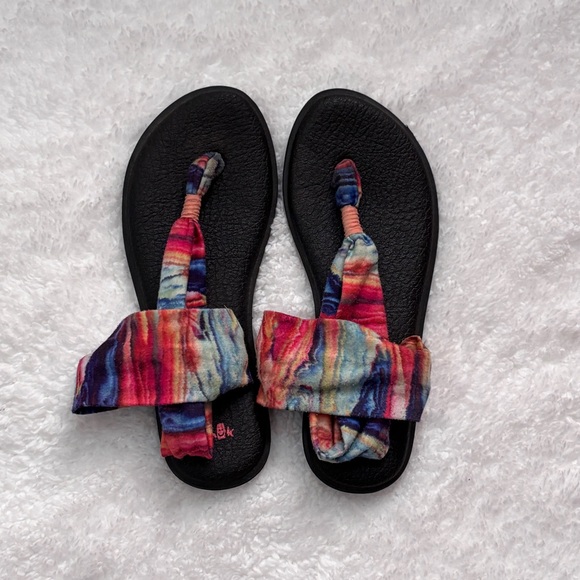 Sanuk Multicolor Tie-Dye Women's Sandals US 9 - Picture 1 of 5